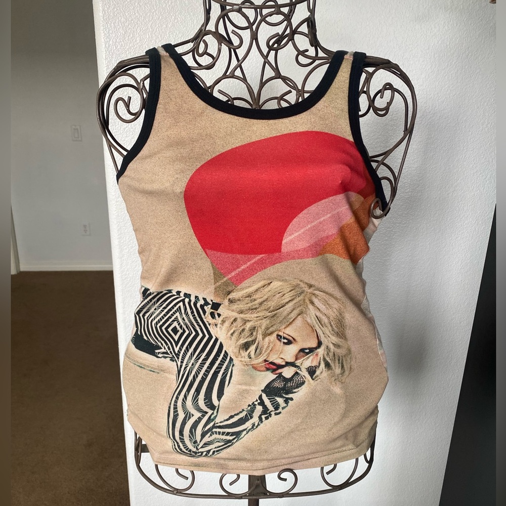 Vintage Custo Barcelona Graphic tank. Size Medium